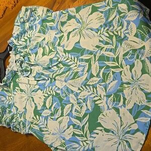 Floral Print Blouse in Green and Blue From Voy